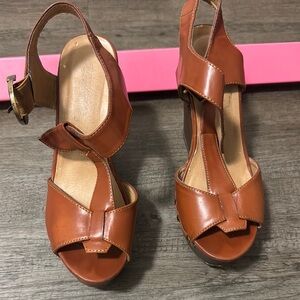Brown Leather Women's Sandals